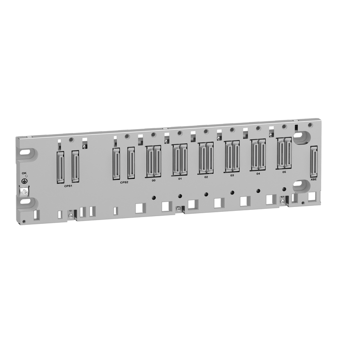 BMEXBP0602H - backplane rack, Modicon X80, 6 slots, redundant Ethernet backplane, severe environment