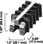 1492-15T - 1492 Panel Mount Block,, High temperature, 1-Pole, wire clamp, 35 Amp, (Qty. of 100)