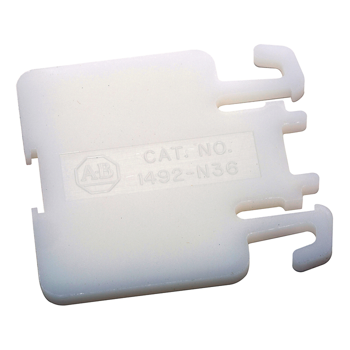 1492 Terminal Block Accessories End Barrier, White, Qty. 50 (Qty. 50)