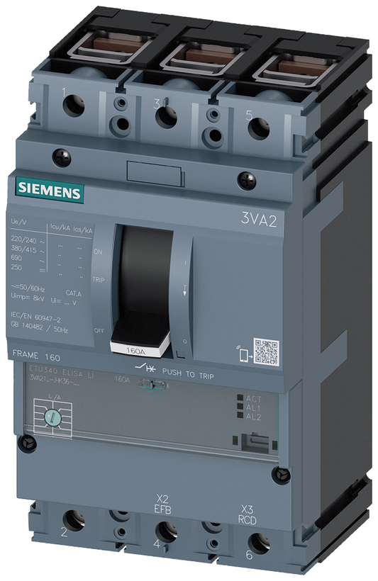 3VA2110-7HK36-0AA0 - CAJA ETU3-ELISA, INTERRUPTOR 3VA21 3P 100A 110KA