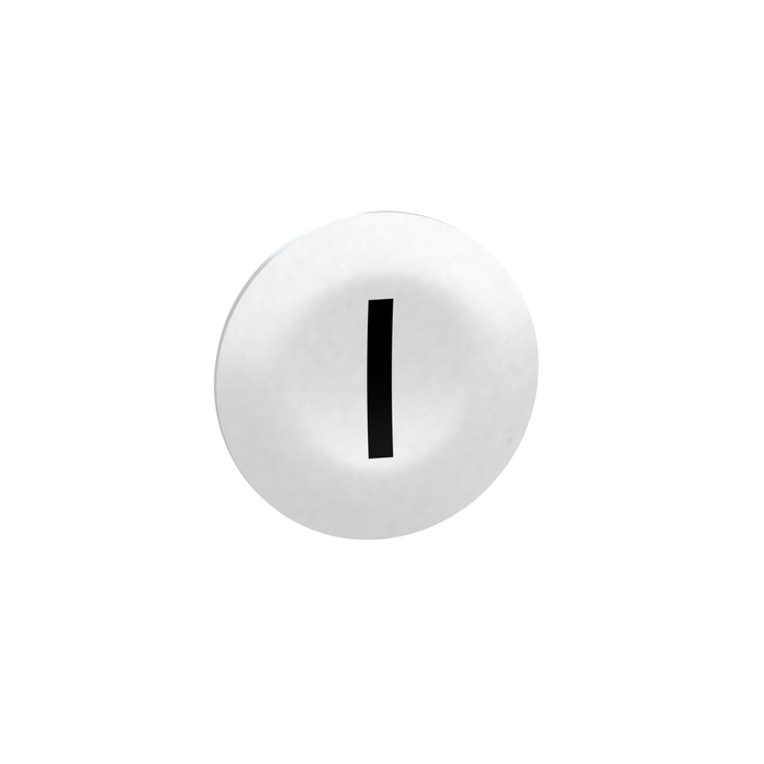 ZBA7131 - white cap marked I for rectangular multiple-headed pushbutton Ø22