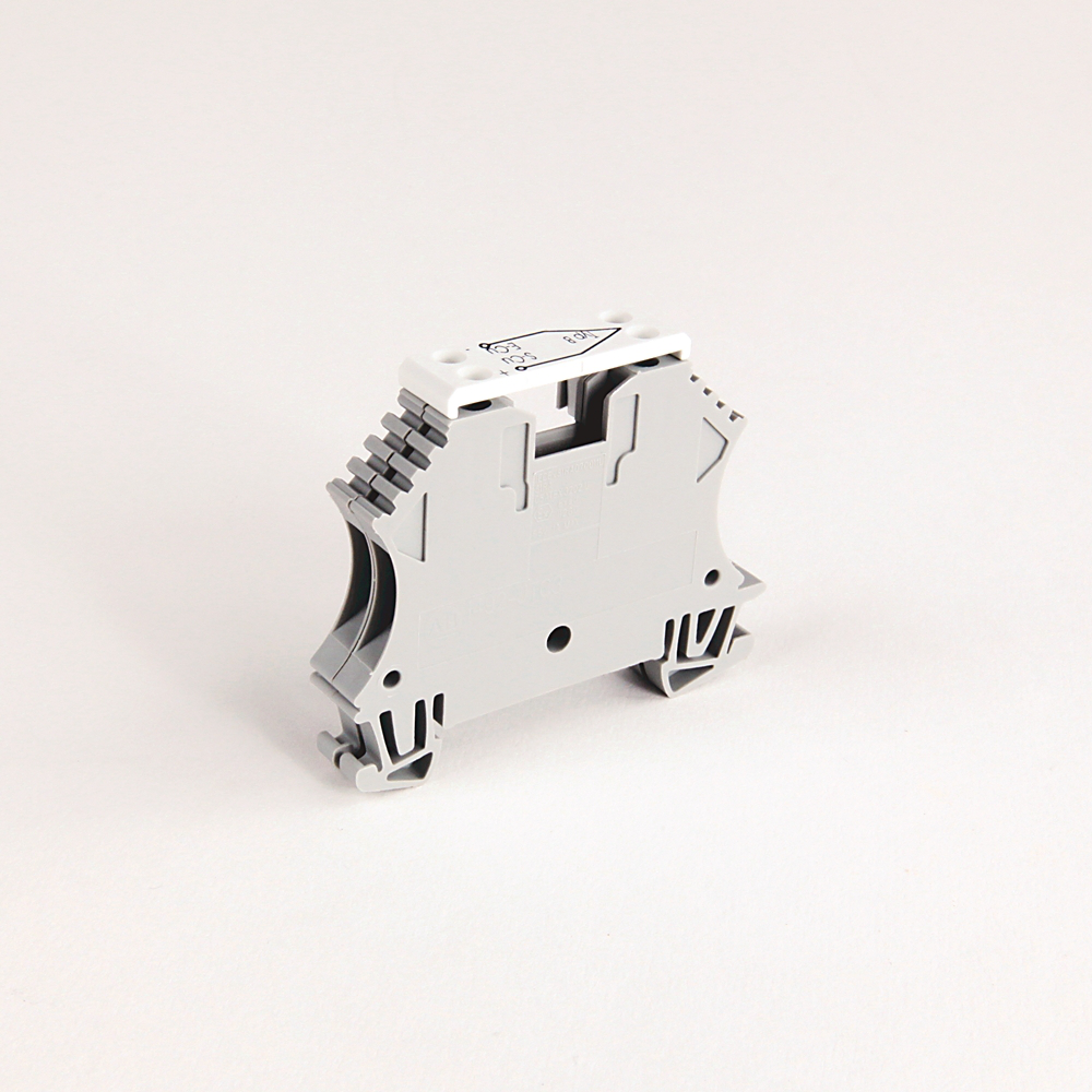 1492-JT3M - 1492-J IEC Terminal Block, Three-Circuit Feed-Through Block, 4 mm (# 22 AWG - # 12 AWG) or 2.5 mm (# 26 AWG - # 12 AWG), Ground Point, Gray (Standard)