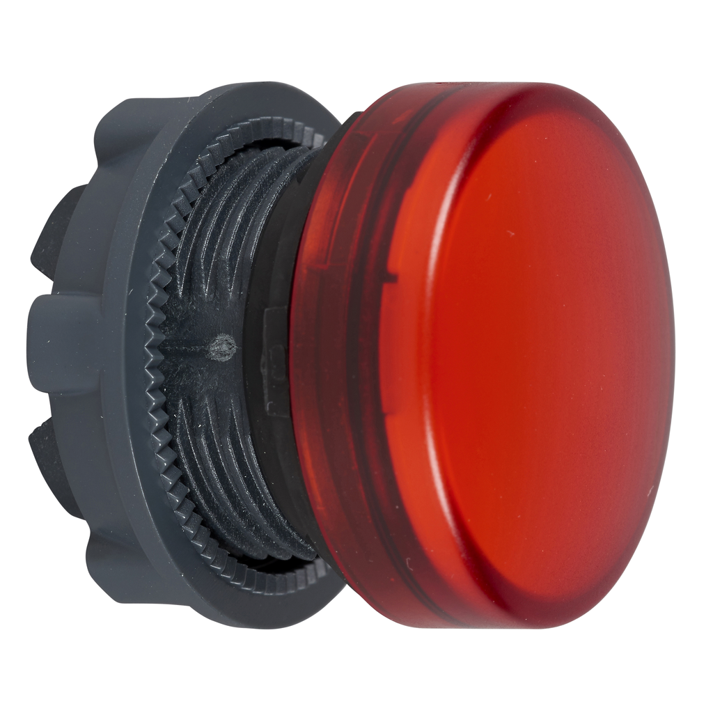 Cabezal de luz piloto, Harmony XB5, metal, rojo, 22 mm, lente lisa para bombilla BA9s (Cantidad: 2400)