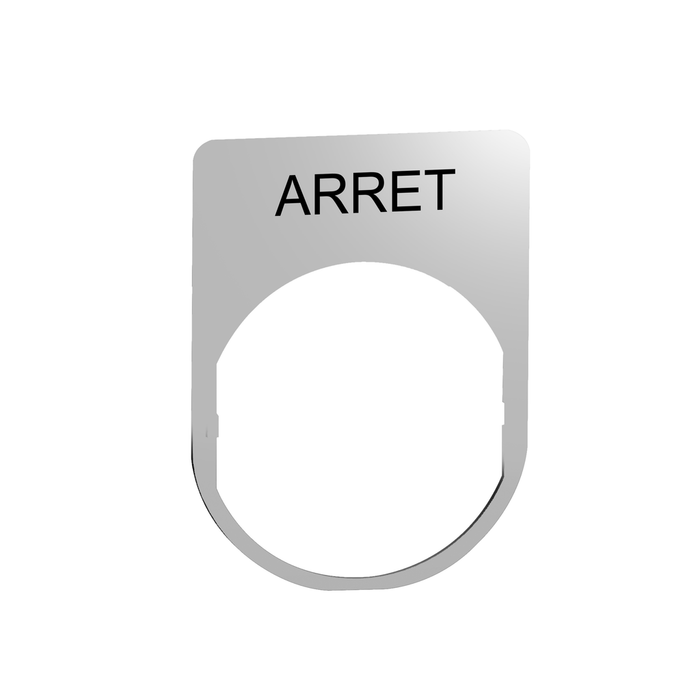 ZBYM2104 - legend plate metal with arret marking