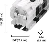 1492-HM1B - 1492-H Finger-Safe Terminal Blocks, H-Block,Single Circuit High Density Block, Code 1,Multi-Rail Mount, #30 - #12 AWG, Blue,No Bulk Pack (Single Block)