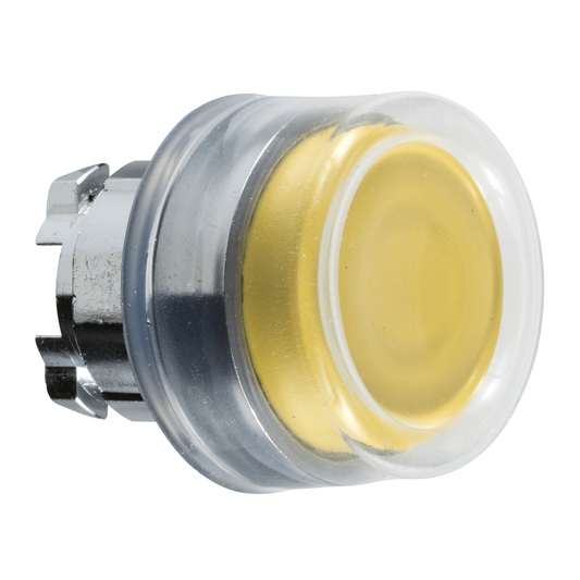 ZB4BP5 - Cabezal de pulsador, Harmony XB4, metal, saliente, amarillo, 22 mm, retorno por resorte, forrado, sin marcar