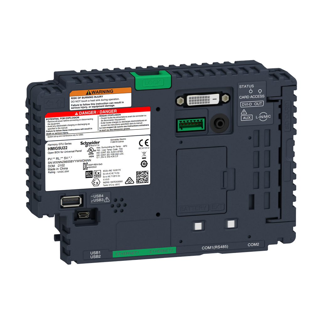 HMIG5U22 - unidad base, Harmony GTU, Open BOX Windows 10, Panel Universal, con software HMI instalado