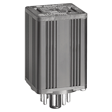 Relé de estado sólido con base de tubo y zócalo, con indicador LED de diagnóstico, salida nominal de 3 A a 5-110 V CC, entrada nominal de 5-24 V CC