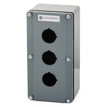 800T-4TZY - 800T and 800H Accessories, Push Button Enclosure,Surface,4 Holes,Type 4/13,Yellow Painted, Die Cast