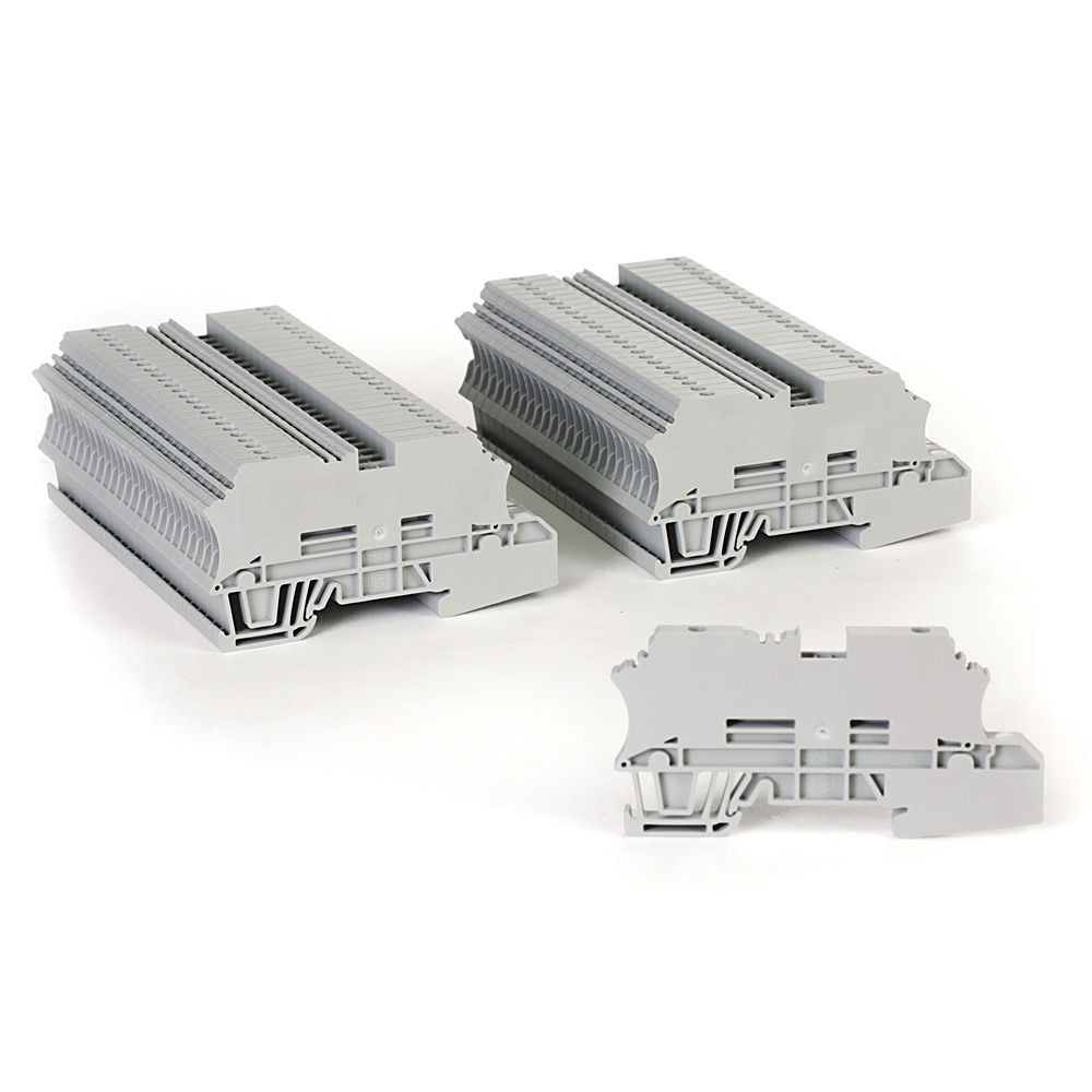 1492-JP3 - 1492-J IEC Terminal Block, One-Circuit Feed Through Block, 2.5 mm (# 22 AWG - # 14 AWG), Standard Feedthrough, Gray (Standard)