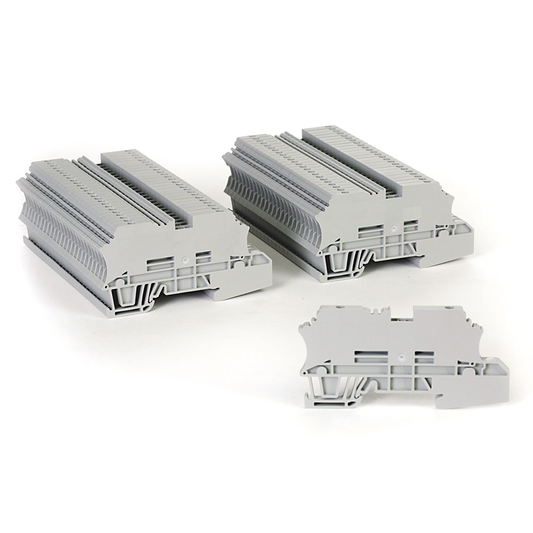1492-JP3 - 1492-J IEC Terminal Block, One-Circuit Feed Through Block, 2.5 mm (# 22 AWG - # 14 AWG), Standard Feedthrough, Gray (Standard)