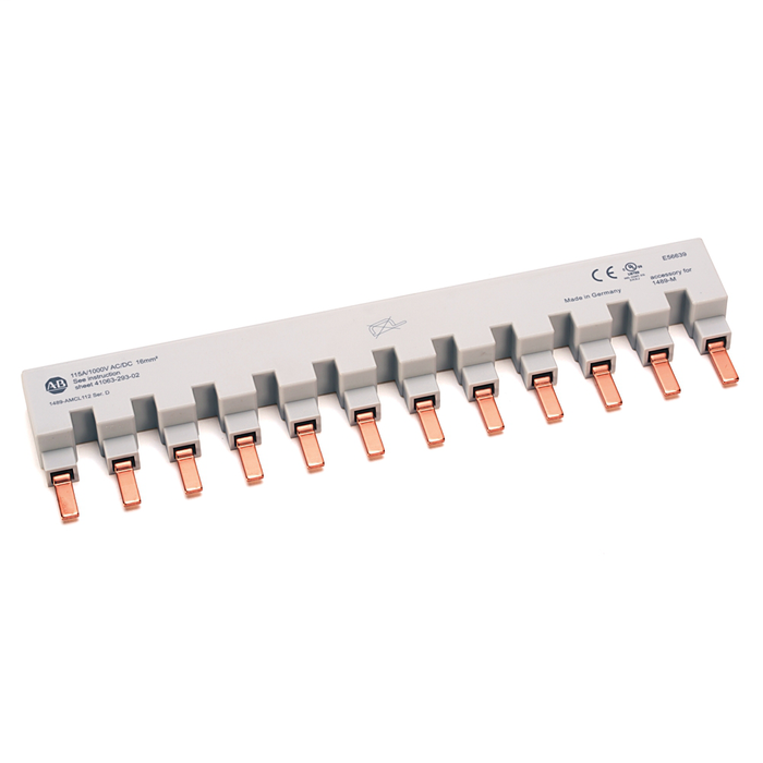 1489-AMCL112 - 1489-M Miniature Circuit Breaker Accessories,, 12 Pins, 12 Circuit Breakers - 1 Phase Bus Bars