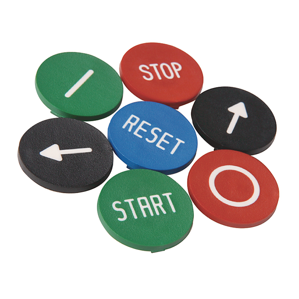 800T-LC214W - 800T and 800H Accessories, 800T Two-Color Molded Legend Cap, Black cap with White text, DOWN