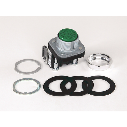 800TC-A7B - 30.5mm Type 4/13 Mom. Contact PB, Non-Illum., Blue, Flush Hd, 2 NO-2 NC, Finger Safe Guards