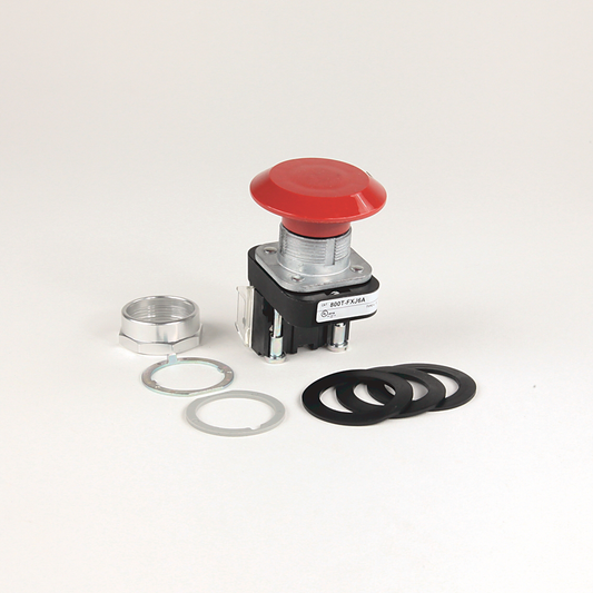 800T-FXJMPH16RA1 - 30.5mm Type 4/13 3 Pos Push-Pull PB-Illum., OUT/CNTR/IN-Mom/Maint/Maint, Red, Jumbo Mushrm Hd, LED, 120V AC 50/60 Hz, 1 NCLB-1 NO