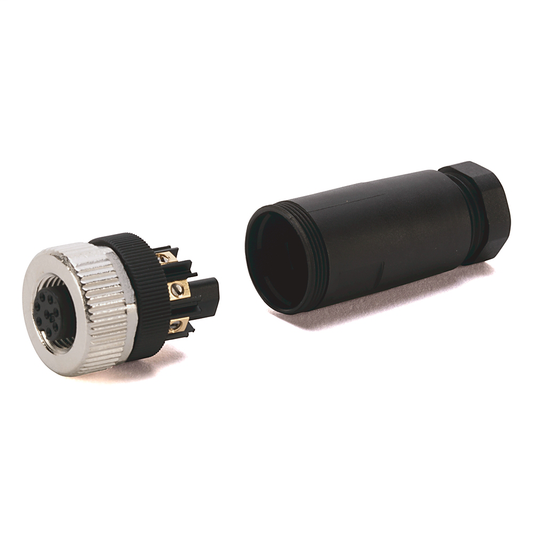 871A-VS5-DM - ​​Cámara de terminales, conector micro de CC (M12), macho recto, cable doble, 5 pines
