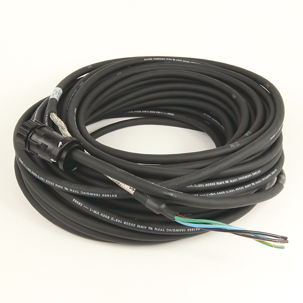 2090-CPWM6DF-16AA25 - Cable de alimentación, circuito M, plástico, cable D, 16 AWG, estándar, 25 m