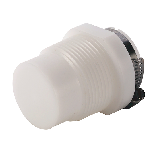 871A-WTD34 - Pozo de sensor de 34 mm, roscas externas, Delrin