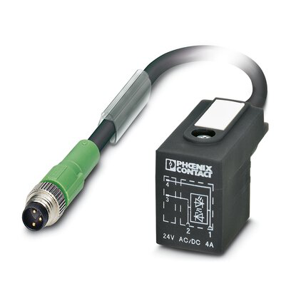 1280705 - SAC-2P-M8MS/0,5-PUR/BI-1L-Z180 - Sensor/actuator cable