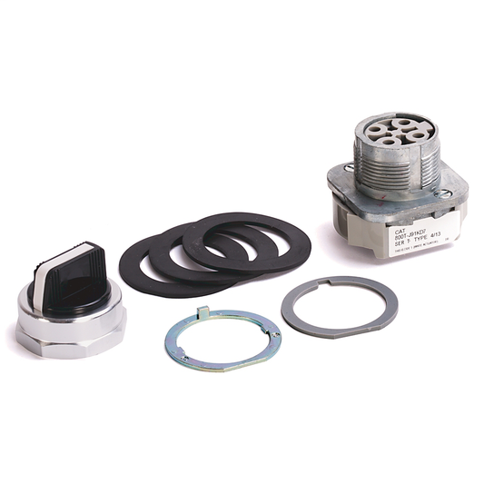 800T-J91KD7 - 800T 3 Position, Knob/Wing Lever,, White, Std. Knob Spring Rtn fr/ Both, Cam and Contact Blocks, 3 Position