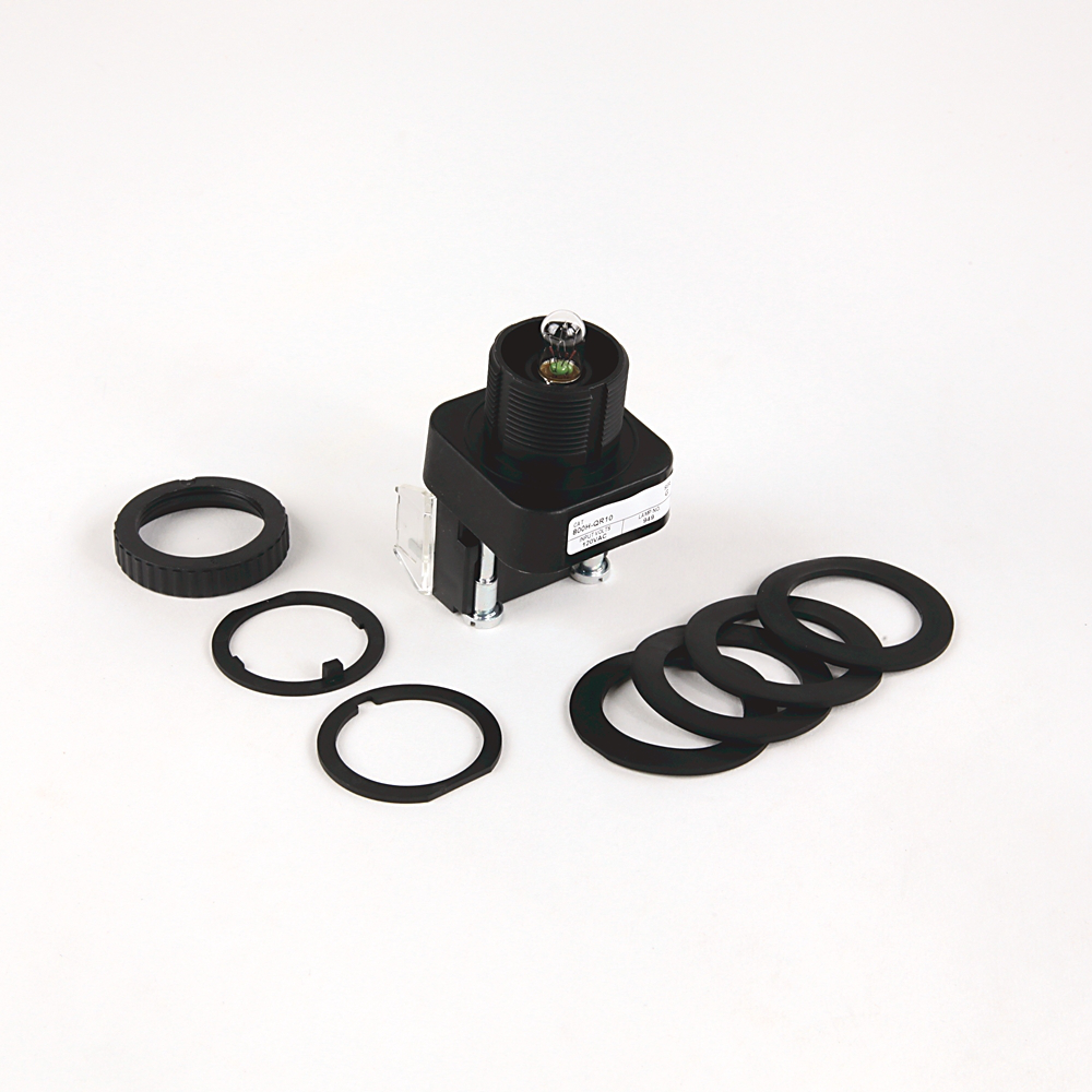 800H-QRBH2AAY - Interruptor apilable sellado, tipo 4/4X/13, de 30,5 mm, con contacto de seguridad, iluminado, ámbar, con protección externa, LED, 12-130 V CA/CC, 1 NA - 1 NC